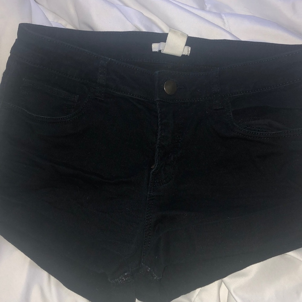 black shorts